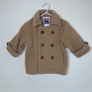 Pete’s Partner Vintage Fleece Peacoat Button Front Jacket Camel/Tan Size 12M